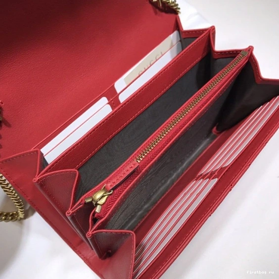 First bag ru GG GUCCI MARMONT CHAIN WALLET 0806
